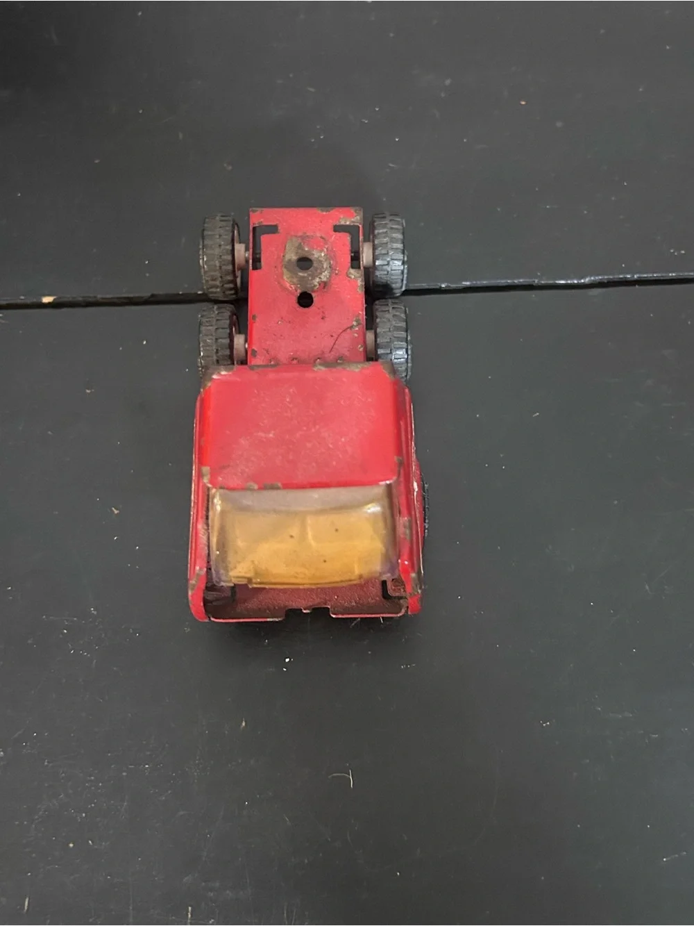Coca Cola Red Vintage Toy Truck with White Wheel Hubs